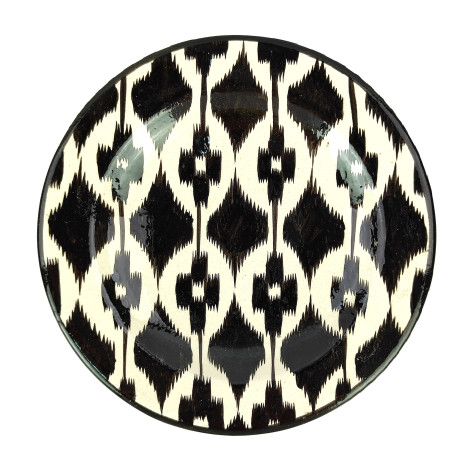 Тарелка керамическая десертная 17 см черный Атлас Риштанская Керамика