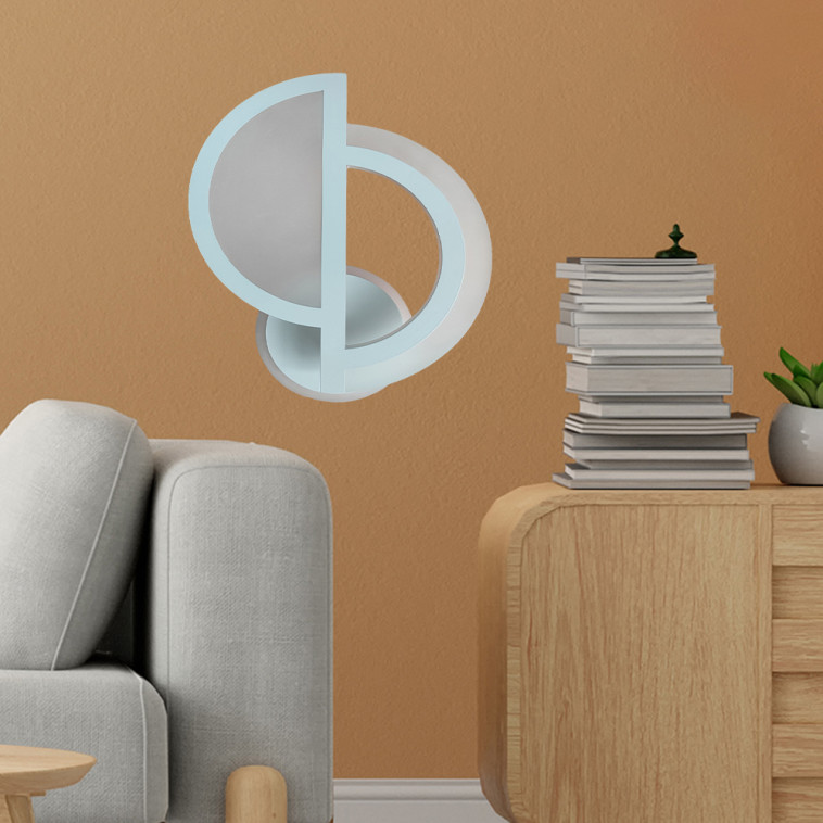 Фотография Бра светодиодный 1 плафон 34*25,5*7 см 16Вт 4000 LM 8м2 акрил 3 цвета белый Baizheng