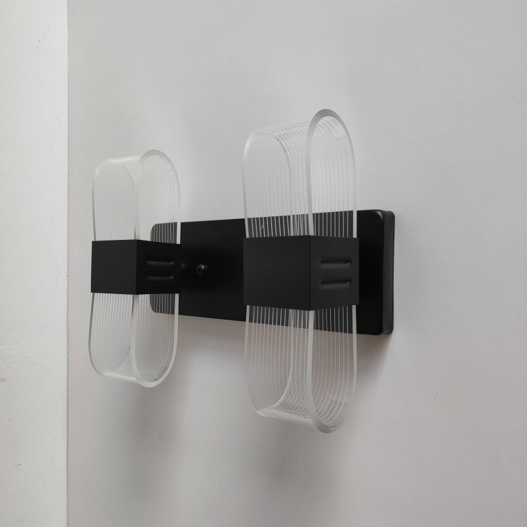 Фотография Бра светодиодный 2 плафона 26*20*9,5 см 24Вт 6000 LM 10 м2 акрил 2 цвета Baizheng