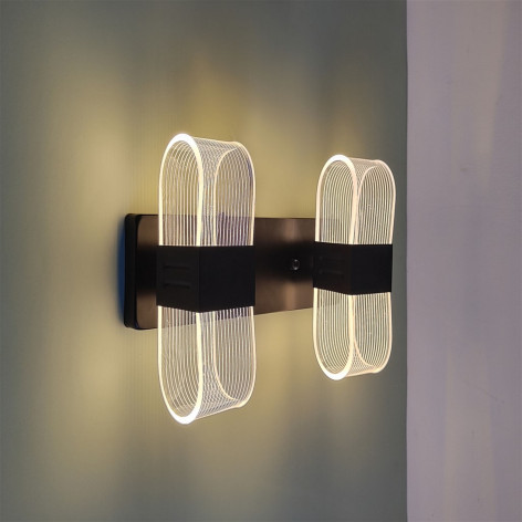 Бра светодиодный 2 плафона 26*20*9,5 см 24Вт 6000 LM 10 м2 акрил 2 цвета Baizheng