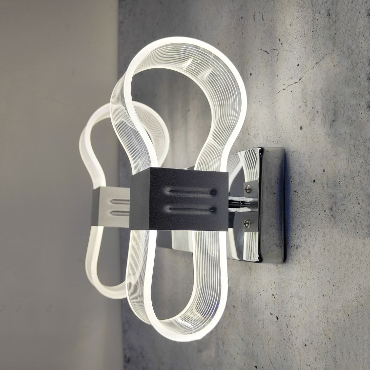 Картинка Бра светодиодный 2 плафона 26*21,5*11 см 24Вт 6000 LM 10м2 акрил 2 цвета Baizheng