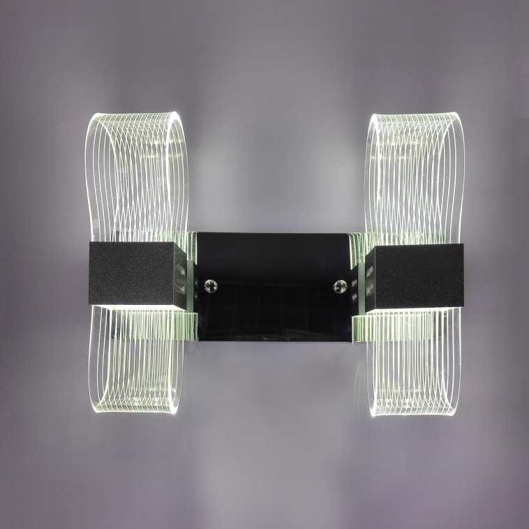 Фотография Бра светодиодный 2 плафона 26*21,5*11 см 24Вт 6000 LM 10м2 акрил 2 цвета Baizheng