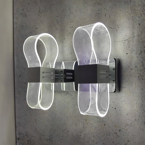 Бра светодиодный 2 плафона 26*21,5*11 см 24Вт 6000 LM 10м2 акрил 2 цвета Baizheng