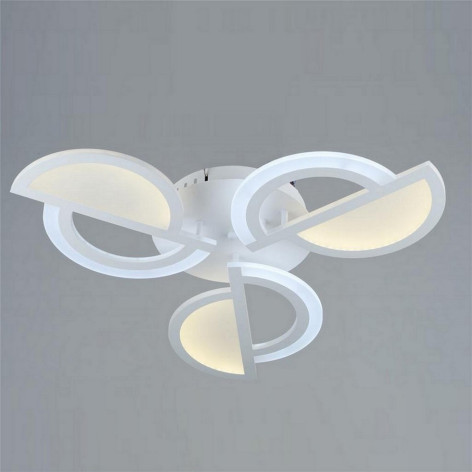 Люстра светодиодная 3 плафона 68*9 см 33Вт 8250 LM 15м2 3 цвета прилож пульт белый Baizheng