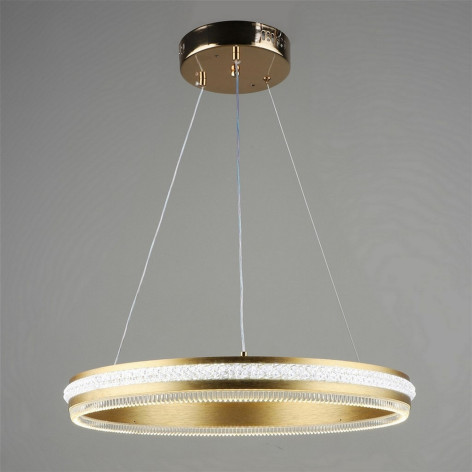 Люстра светодиодная кухонная 1 плафон 50*60 см 122Вт 15250LM 30 м2 3 цвета пульт бронза Baizheng