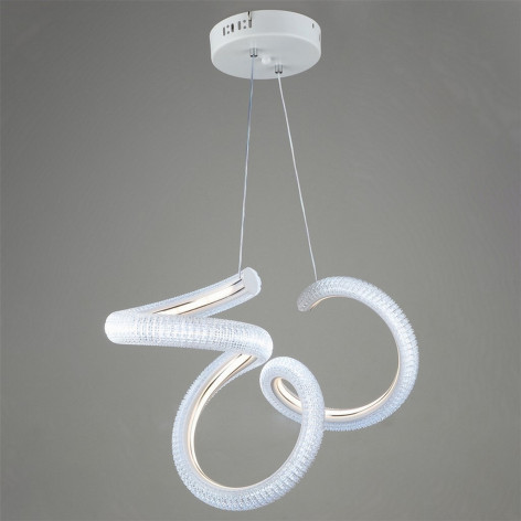 Люстра светодиодная кухонная 1 плафон 60*37*7см 150Вт 18750LM 30 м2 3 цвета пульт белый Baizheng