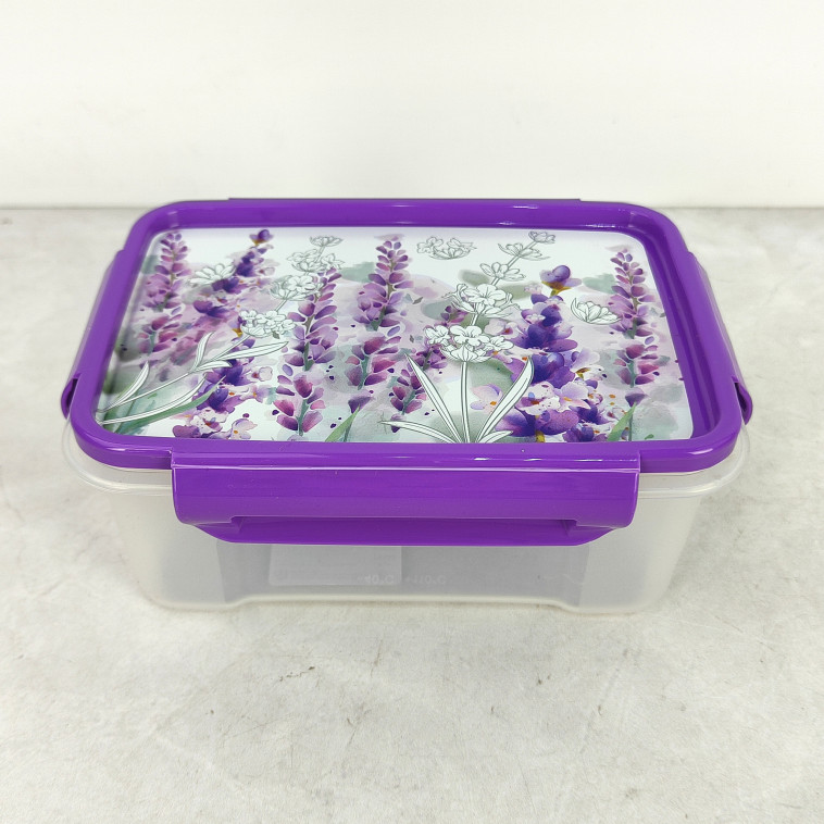 Изображение Контейнер пластиковый 0,75 л для СВЧ с крышкой Lavender Полимербыт
