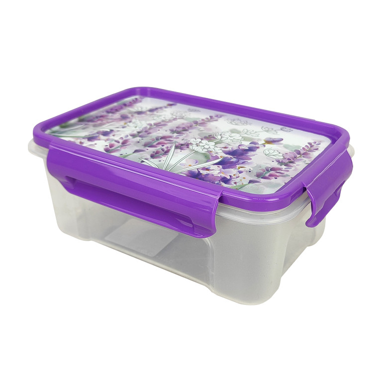 Контейнер пластиковый 0,75 л для СВЧ с крышкой Lavender Полимербыт
