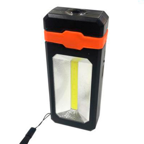 Фонарь ручной  led 13х5,58х2,7 см пластиковый аккумулятор солнечная батарея 2 режима Baizheng