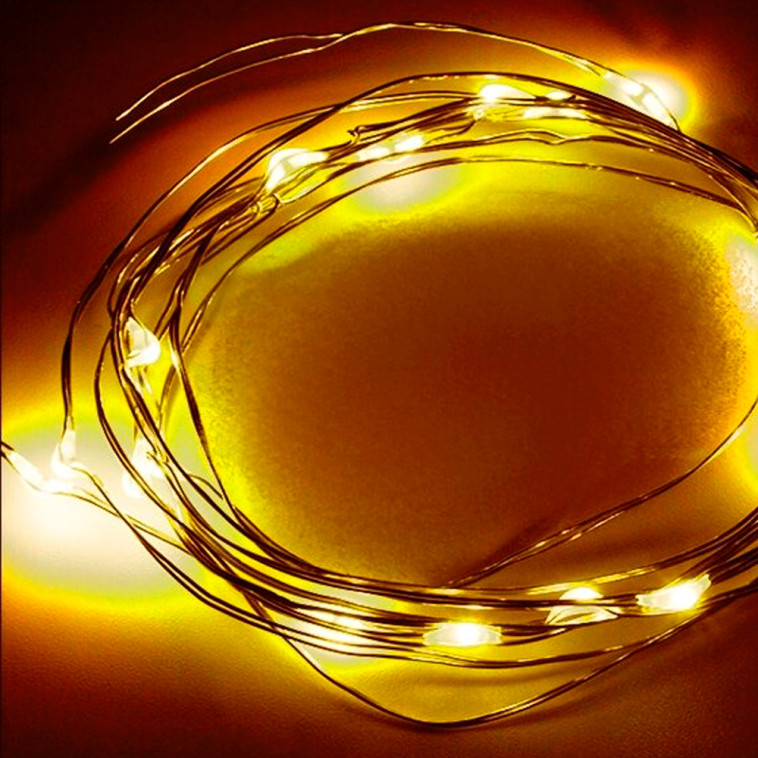 Гирлянда светодиодная  40 led капля маленькая желтая Baizheng