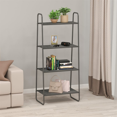 Стеллаж металлический 4-х ярусный 65х38,5х147 см графит Скандинавия 24 ЗМИ