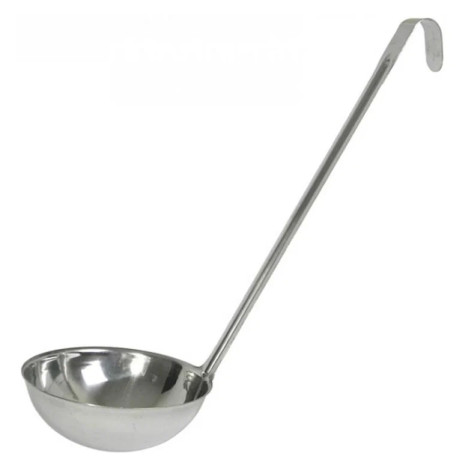 Половник нержавеющая сталь 39 см 250 мл стальная ручка Поварская Амет