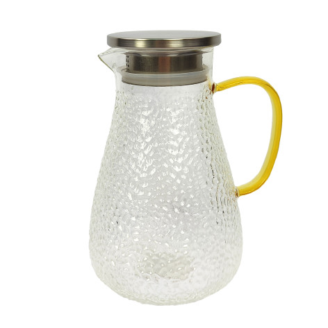 Кувшин стеклянный 1800 мл 22*16,5*13,5 см крышка металл прозрачный Baizheng