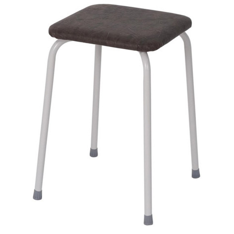 Табурет металлический 460х460х470 см квадратный  коричневый Пенек легкий ЗМИ