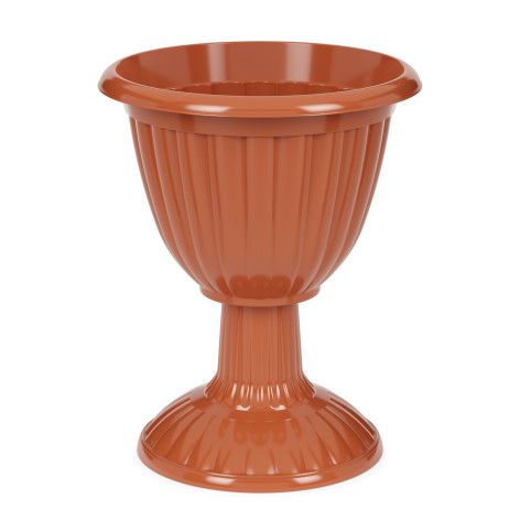 Вазон пластиковый  12 л 37*37*46 см ножка коричневый Жасмин Альтернатива