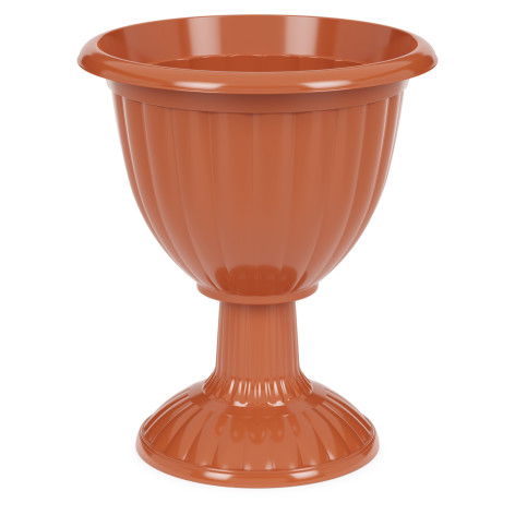 Вазон пластиковый  18 л 42*42*50 см ножка коричневый Жасмин Альтернатива