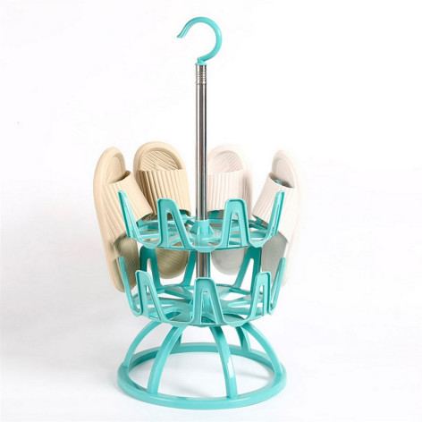 Подставка-сушилка пластиковая для обуви 280*280*655 мм подвесная раздвижная микс Baizheng