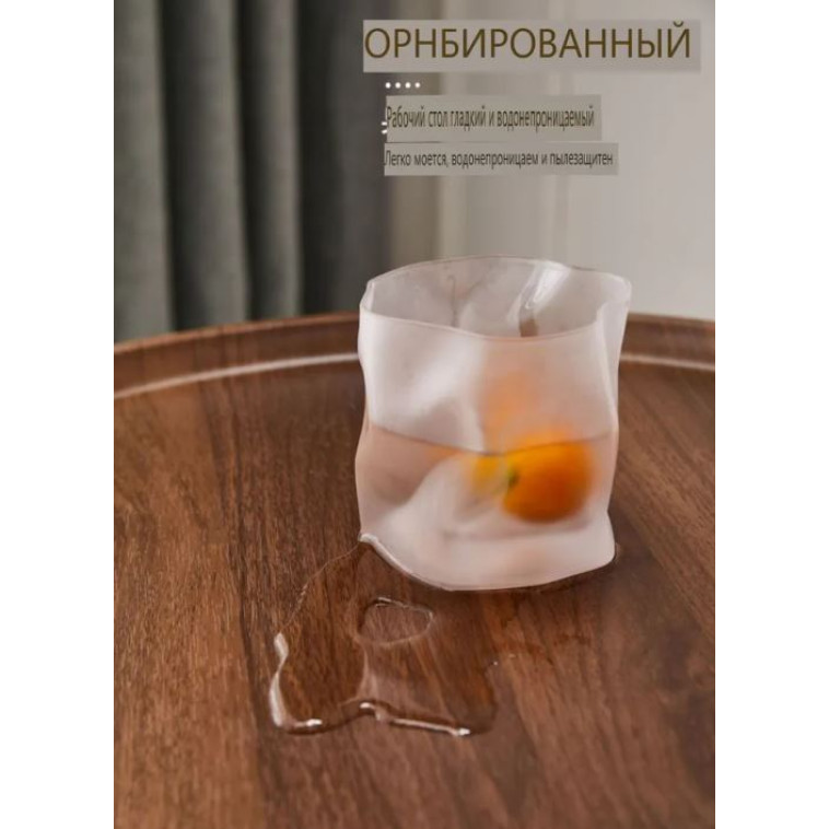 Изображение Стол МДФ журнальный 40*40*60 см 2-х ярусный рама металл черный орех Baizheng