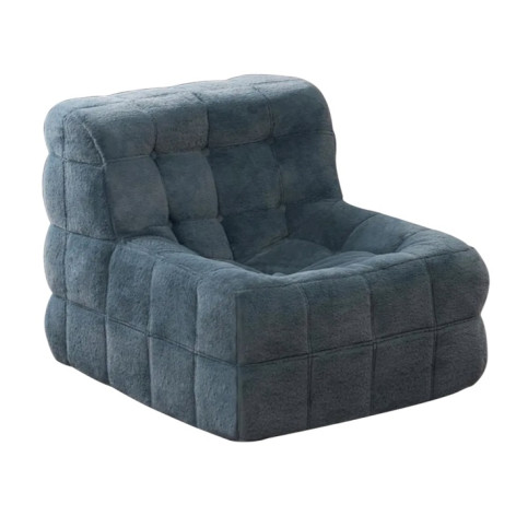 Кресло бескаркасное 90*80*73 см ППУ 30D текстиль серо-голубой Baizheng