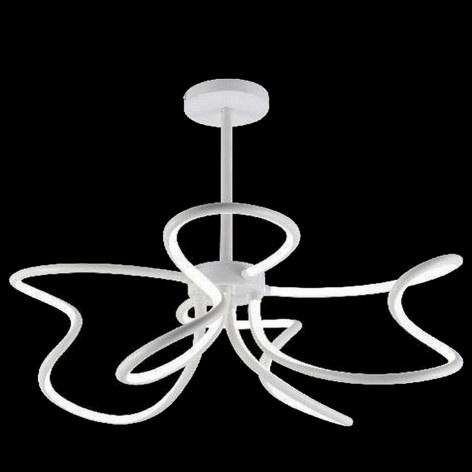 Люстра светодиодная 4 плафона  60*60*55 см 96Вт 8640LM 30м2 3 цвета пульт белый Baizheng