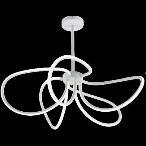 Люстра светодиодная 5 плафонов  71*71*56 см 110Вт 9900LM 35м2 3 цвета пульт белый Baizheng