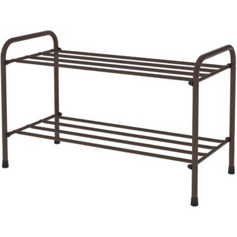 Подставка металлическая для обуви 2-х ярусная 65х30х40 см белый Альфа 22 ЗМИ