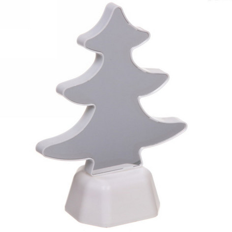 Светильник светодиодный 18,5х14,5 led Елка на батарейках зеркальный