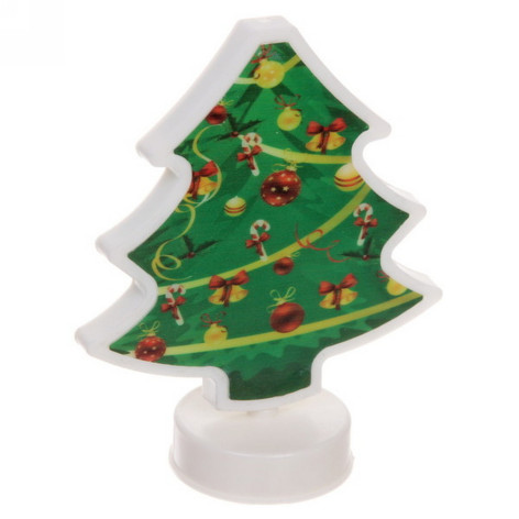 Светильник светодиодный 18х14,5 см Christmas Елочка на батарейках