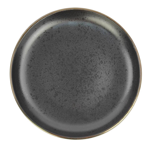 Тарелка керамическая десертная 18 см Elite black Коралл