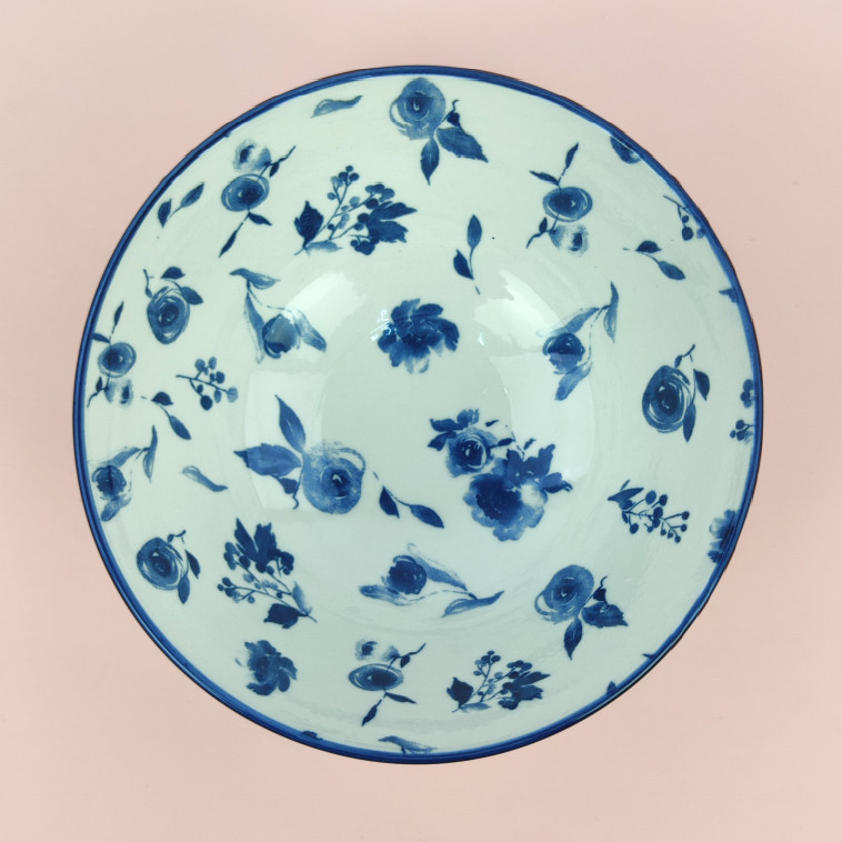 Изображение Бульонница фарфоровая 15 см 600 мл Blue calico Коралл