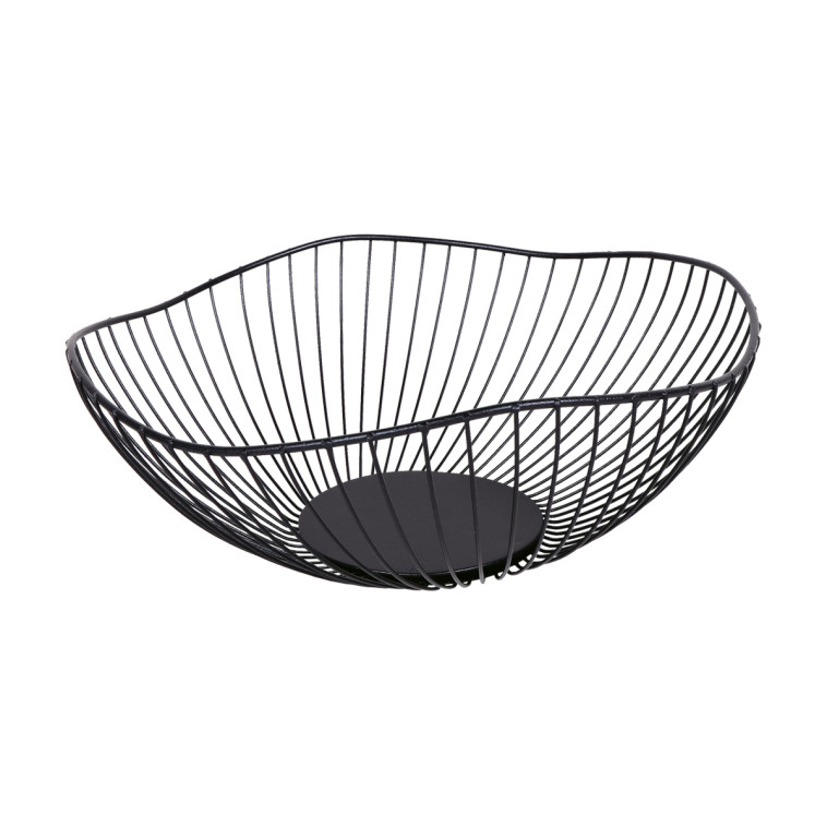 Корзина металлическая для фруктов 25*10 см черный Коралл