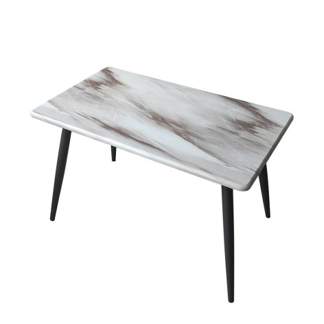 Стол ЛДСП кухонный 120*70 см ножки металл черный A124 2 кор Baizheng