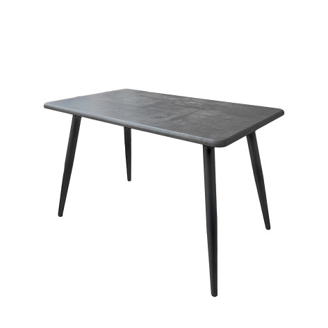 Стол ЛДСП кухонный 120*70 см серый ножки металл черный  A125 2 кор Baizheng