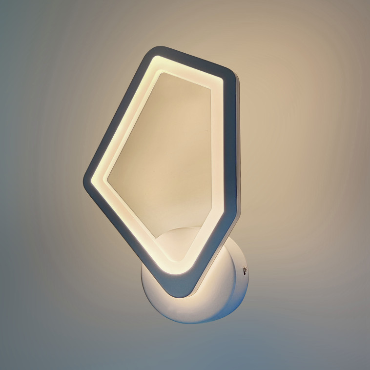 Изображение Бра светодиодный 1 плафон 29,8*17,8*5 см 24Вт 1080LM 10м2 3 цвета пластик белый Baizheng