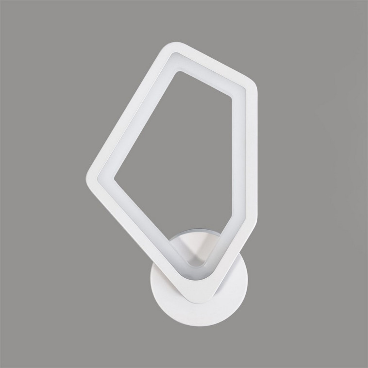 Бра светодиодный 1 плафон 29,8*17,8*5 см 24Вт 1080LM 10м2 3 цвета пластик белый Baizheng