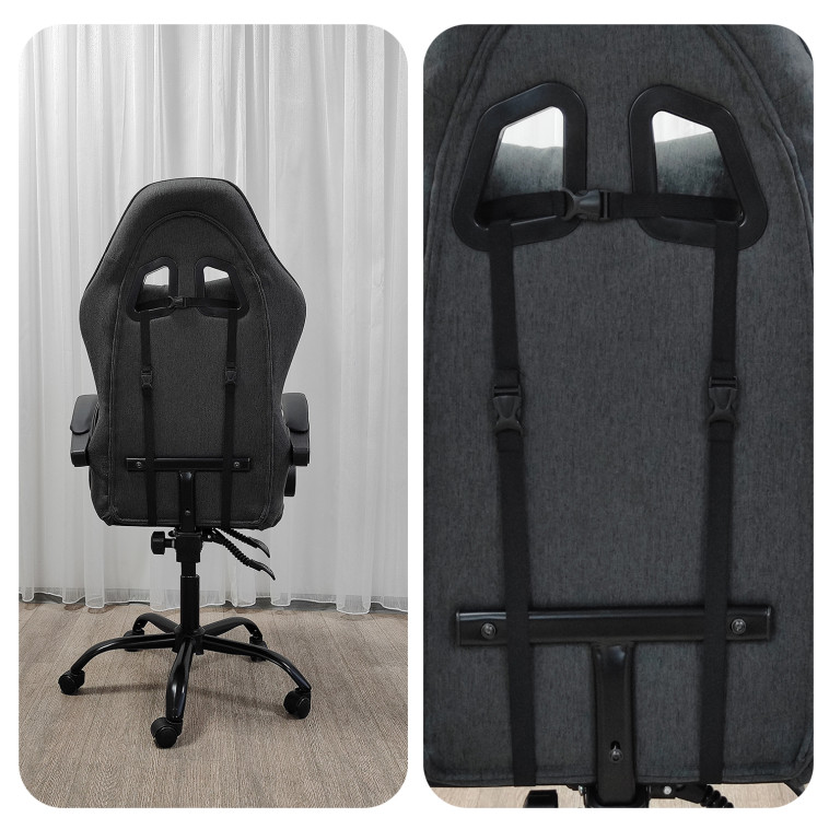 Картинка Кресло компьютерное игровое 124*58*49 см до 150 кг черный BZ-0140 Baizheng