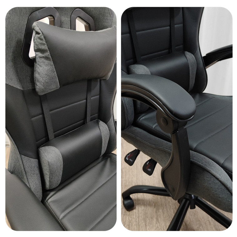 Фотография Кресло компьютерное игровое 124*58*49 см до 150 кг черный BZ-0140 Baizheng