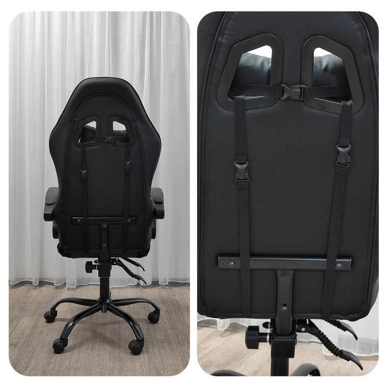 Картинка Кресло компьютерное игровое 124*58*49 см до 150 кг серый Baizheng