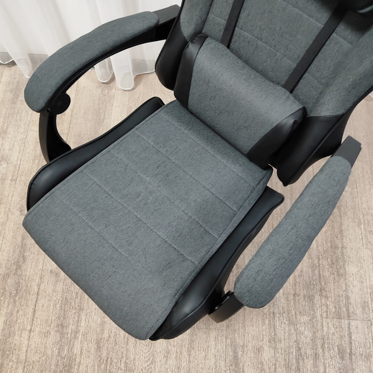 Cнимок Кресло компьютерное игровое 124*58*49 см до 150 кг серый Baizheng