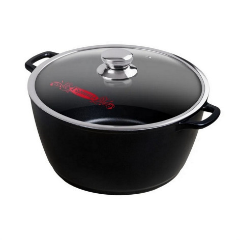 Кастрюля алюминиевая 7 л стекл крышка под упак Традиционная Классик Горница