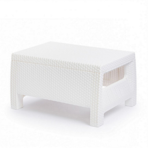 Стол пластиковый 765х570х420 мм белый Ротанг Альтернатива