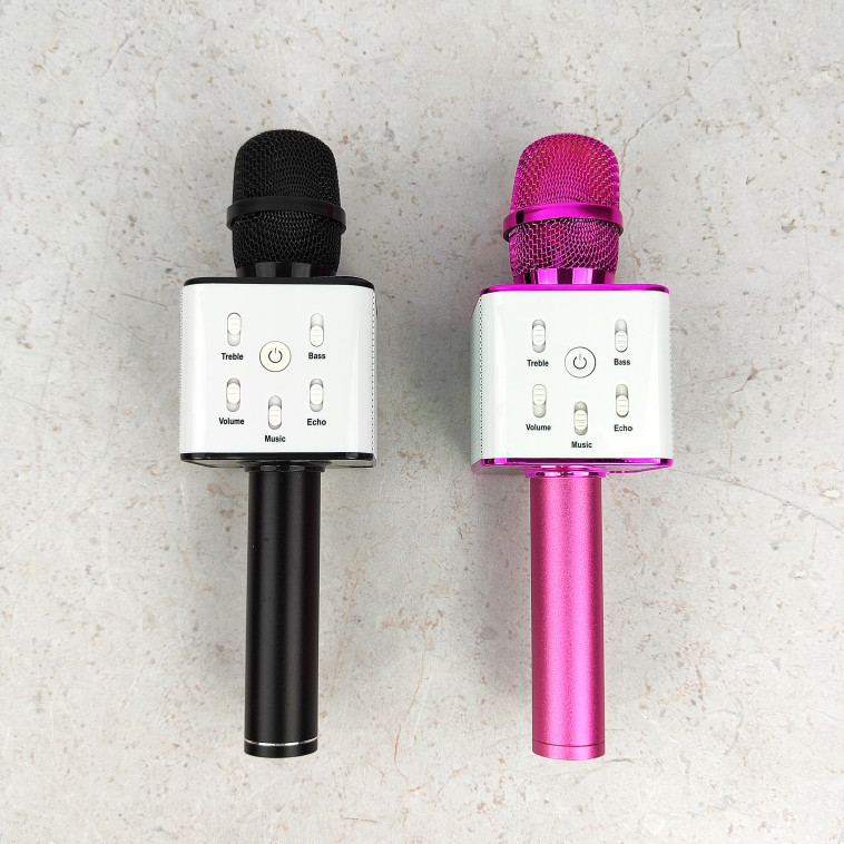 Фото Караоке-микрофон беспроводной 3 Вт 24,5*7*7 см Micro-USB USB в ассортименте Baizheng