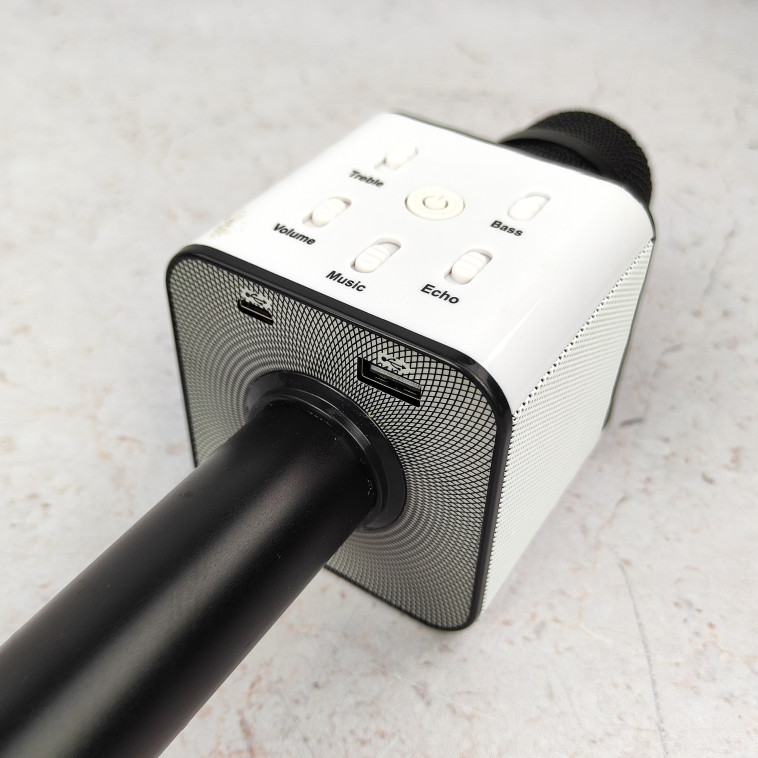 Фотография Караоке-микрофон беспроводной 3 Вт 24,5*7*7 см Micro-USB USB в ассортименте Baizheng