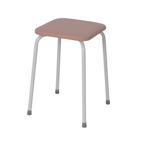 Табурет металлический 460х460х470 см квадратный  коричневый Пенек легкий ЗМИ