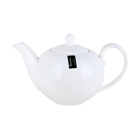 Чайник фарфоровый заварочный 1200 мл крышка белый Barista Коралл