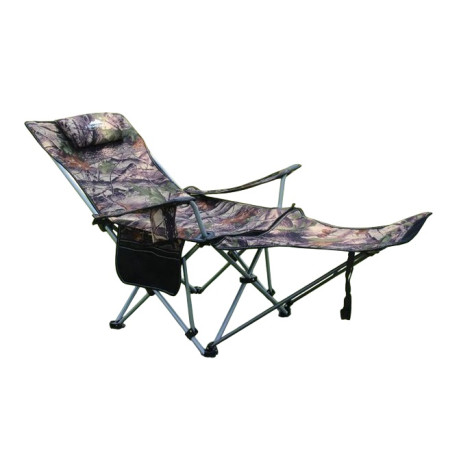 Кресло-шезлонг туристическое складное 150*75*74 см до 120 кг хаки Baizheng