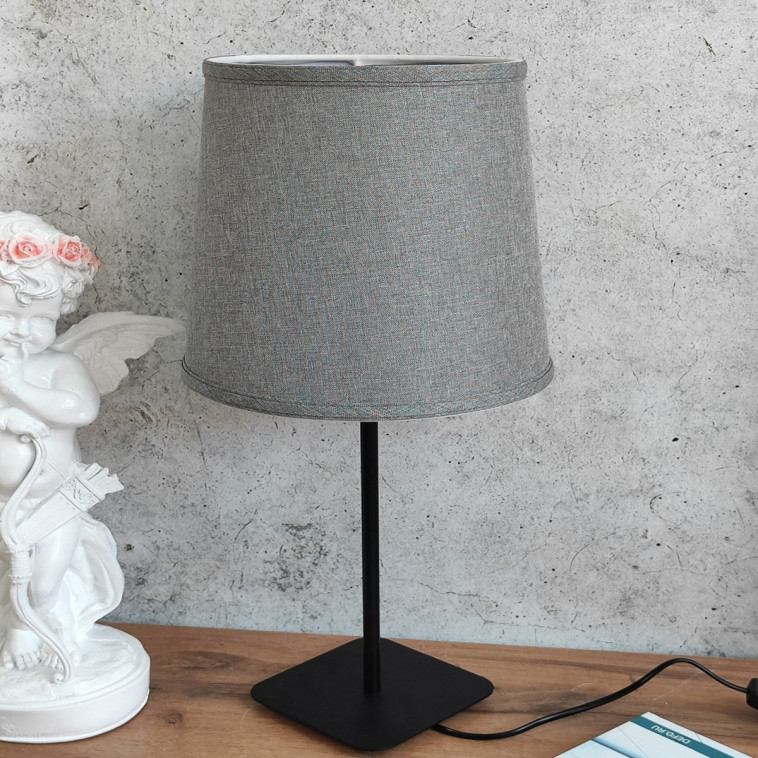 Фото Лампа настольная  23*23*52,5 см Е27 40Вт тканевый абажур черный TT-073B Baizheng