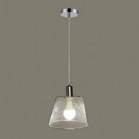 Люстра кухонная 1 плафон 25*25*17 см Е27 60Вт 4м2 плафон металл хром Baizheng