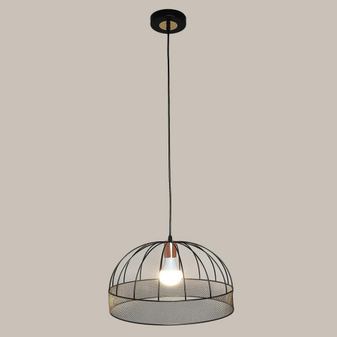 Люстра кухонная 1 плафон 40*40*25 см Е27 60Вт 4м2 плафон металл черный Baizheng