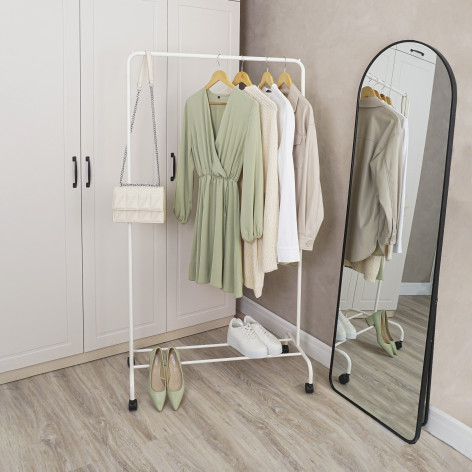 Вешалка металлическая гардеробная 152*39*82 см белый Радуга 2 ЗМИ Вешалка металлическая гардеробная 152*39*82 см белый Радуга 2 ЗМИ